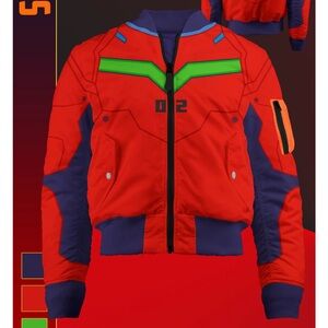 Kaiju 66 Neon Genesis Evangelion Asuka Shikinami Cosplay Bomber Jacket Rare NWT